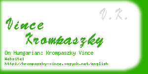 vince krompaszky business card